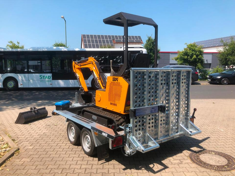 Mini rýpadlo, Přívěs Minibagger BK1500JS inkl. Anhänger *INKL.19% MWST*BERGER KRAUS*KUBOTA*JOYST*SCHAUFELPAKET*: obrázek 12