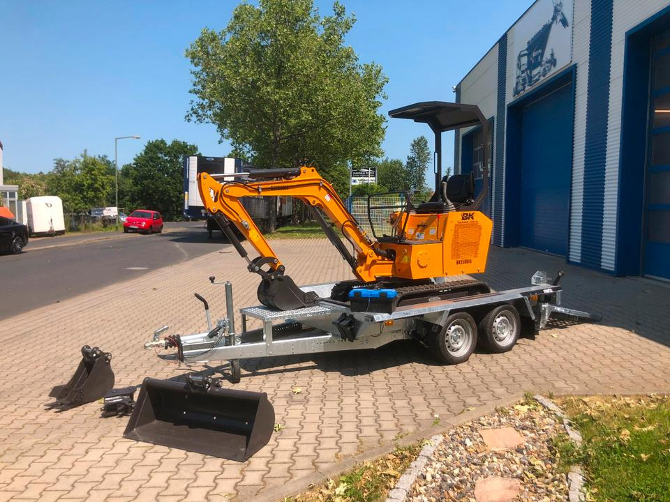 Mini rýpadlo, Přívěs Minibagger BK1500JS inkl. Anhänger *INKL.19% MWST*BERGER KRAUS*KUBOTA*JOYST*SCHAUFELPAKET*: obrázek 14
