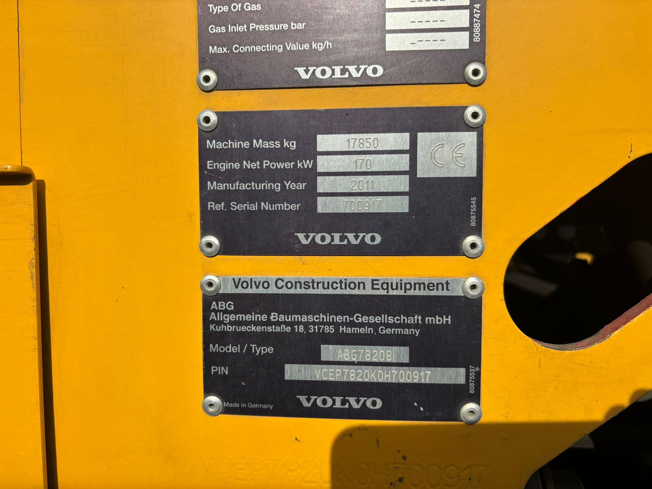 VOLVO ABG 7820B - Finišér: obrázek 3 VOLVO ABG 7820B - Finišér: obrázek 3