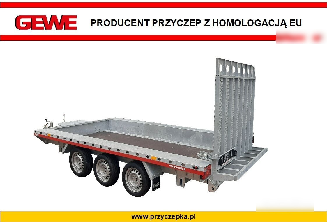 Gewe Przyczepa pod minikoparkę 4x1,8m - 3osiowa, B3500 E/1 - Přepravník stavebních strojů: obrázek 1 Gewe Przyczepa pod minikoparkę 4x1,8m - 3osiowa, B3500 E/1 - Přepravník stavebních strojů: obrázek 1