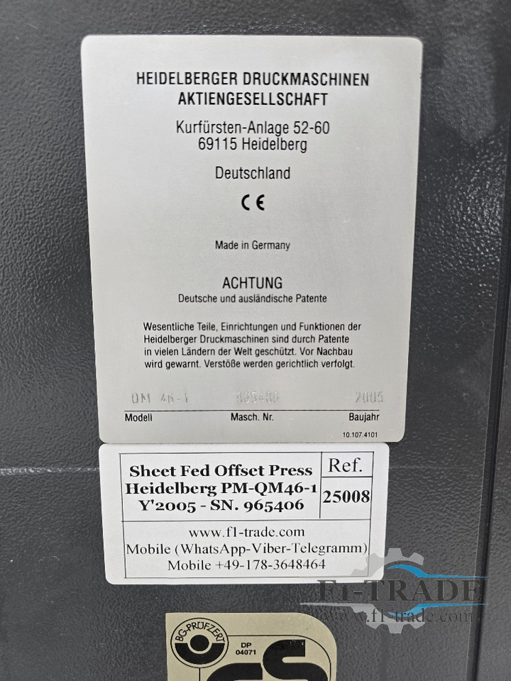 Heidelberg PM-QM46-1 leasing Heidelberg PM-QM46-1: obrázek 6