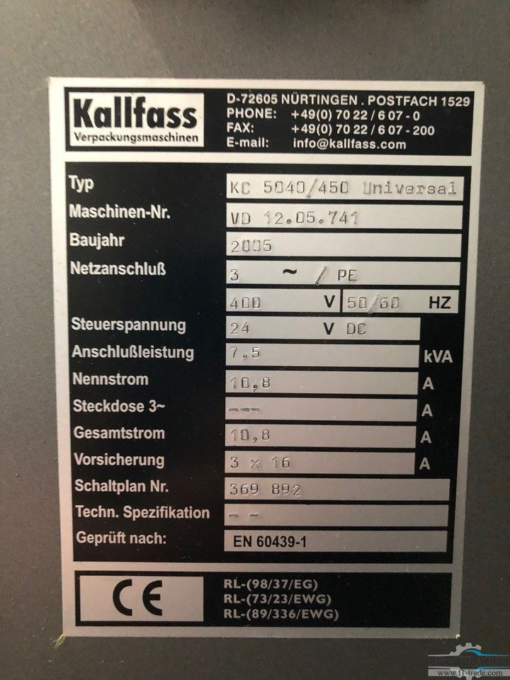 Kallfass KC5050/400 Universal - Tiskařský stroj: obrázek 4 Kallfass KC5050/400 Universal - Tiskařský stroj: obrázek 4