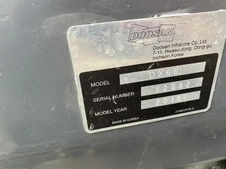 Pásové rýpadlo High Quality Hot Sale Used 6t Mini Excavator Original Korea Doosan Used Excavators Doosan Dx60 With Good Performance: obrázek 7