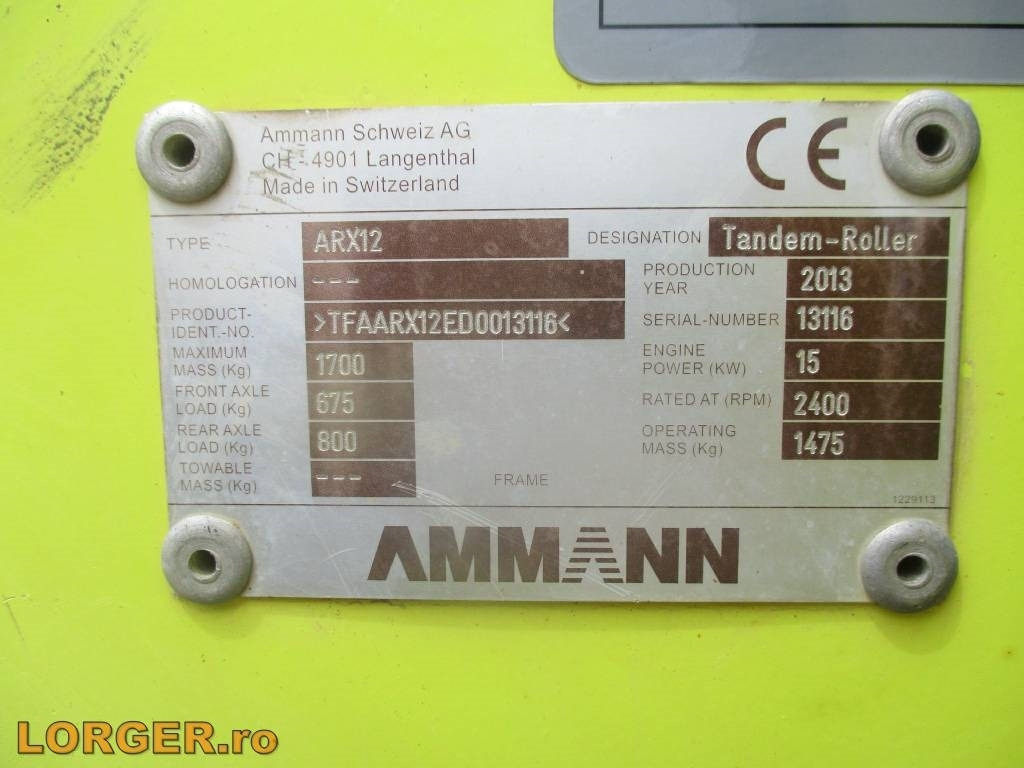 Ammann ARX 12 - Silniční válec: obrázek 3 Ammann ARX 12 - Silniční válec: obrázek 3