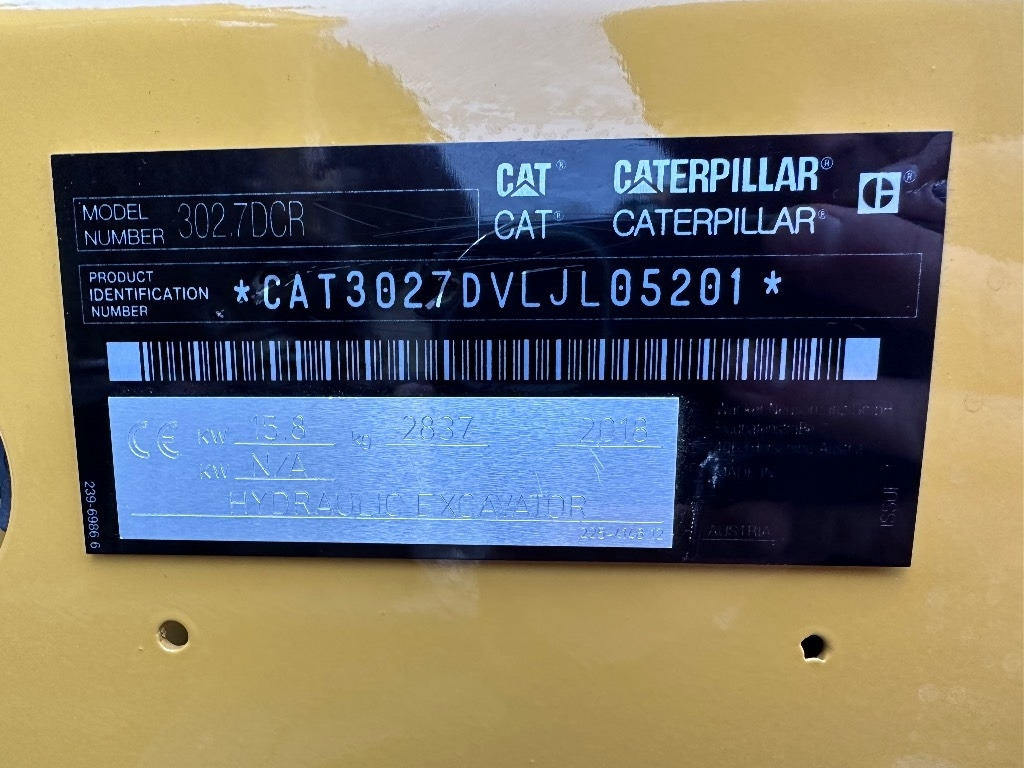 Mini rýpadlo CAT 302.7 D CR: obrázek 24