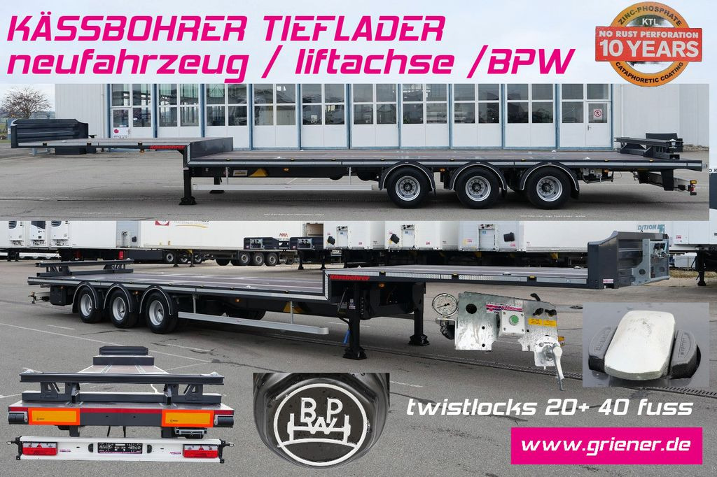 Kässbohrer K.SPJ3 / JUMBO PLATTFORM / BPW /LIFT/ CONTAINER - Podvalníkový návěs: obrázek 1 Kässbohrer K.SPJ3 / JUMBO PLATTFORM / BPW /LIFT/ CONTAINER - Podvalníkový návěs: obrázek 1