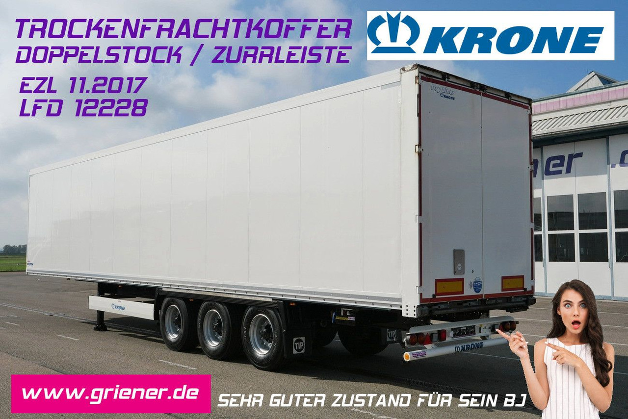 Krone SD 27/ DOPPELSTOCK 33/66 / ZURRLEISTE / BPW - Skříňový návěs: obrázek 1 Krone SD 27/ DOPPELSTOCK 33/66 / ZURRLEISTE / BPW - Skříňový návěs: obrázek 1