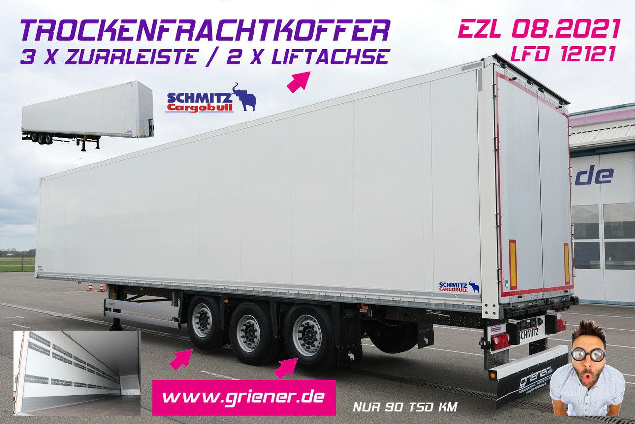 Schmitz Cargobull SKO 24/3 x ZURRLEISTE / 2 x LIFTACHSE 90 tsd km - Skříňový návěs: obrázek 1 Schmitz Cargobull SKO 24/3 x ZURRLEISTE / 2 x LIFTACHSE 90 tsd km - Skříňový návěs: obrázek 1