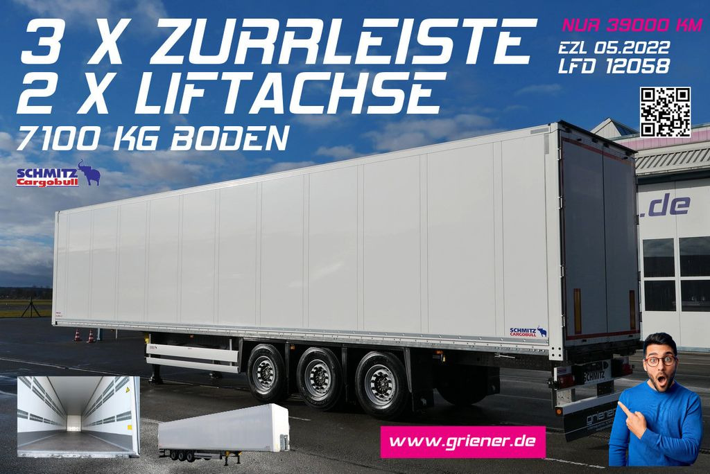 Schmitz Cargobull SKO 24/ 3 x ZURRLEISTE / LED/ LIFT 39 tsd km - Skříňový návěs: obrázek 1 Schmitz Cargobull SKO 24/ 3 x ZURRLEISTE / LED/ LIFT 39 tsd km - Skříňový návěs: obrázek 1