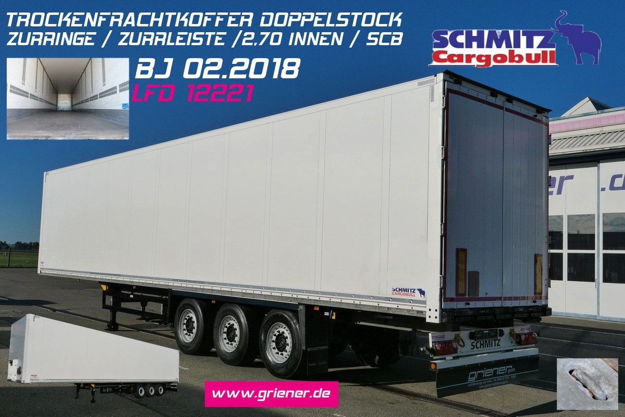 Schmitz Cargobull SKO 24/DOPPELSTOCK / ZURRLEISTE / LASI 12642 XL - Skříňový návěs: obrázek 1 Schmitz Cargobull SKO 24/DOPPELSTOCK / ZURRLEISTE / LASI 12642 XL - Skříňový návěs: obrázek 1