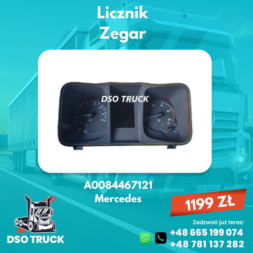 Licznik Zegar A9614462821 A0084467121 Mercedes ACTROS - Náhradní díly: obrázek 2 Licznik Zegar A9614462821 A0084467121 Mercedes ACTROS - Náhradní díly: obrázek 2