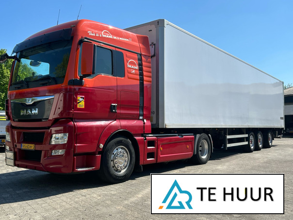 MAN TGX + kasttrailer / NL BE Verhuur / € 750 per week / Direct inzetbaar - Tahač: obrázek 1 MAN TGX + kasttrailer / NL BE Verhuur / € 750 per week / Direct inzetbaar - Tahač: obrázek 1