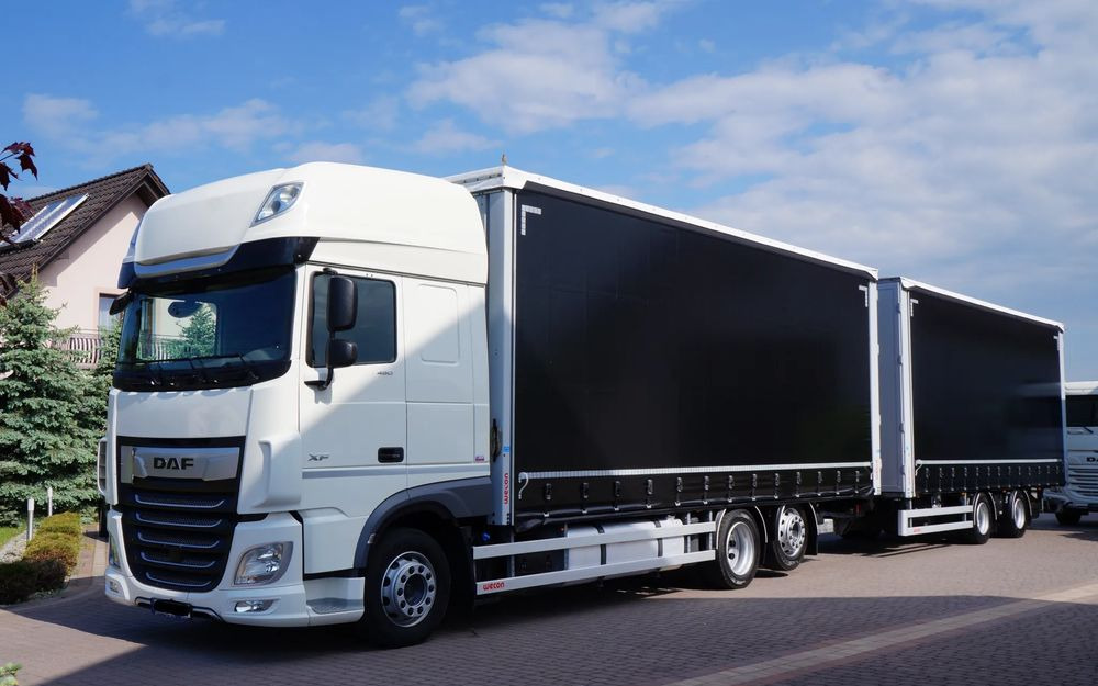 DAF XF 480 EURO 6 ZESTAW TANDEM PRZEJAZDOWY 120 M3 7,7 M + 7,7 M WECON - Plachtový nákladní auto: obrázek 2 DAF XF 480 EURO 6 ZESTAW TANDEM PRZEJAZDOWY 120 M3 7,7 M + 7,7 M WECON - Plachtový nákladní auto: obrázek 2