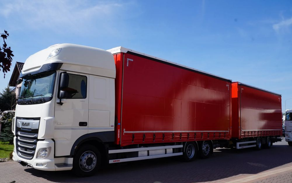 DAF XF 480 EURO 6 ZESTAW TANDEM PRZEJAZDOWY 120 M3 7,8 M + 7,8 M WECON - Plachtový nákladní auto: obrázek 2 DAF XF 480 EURO 6 ZESTAW TANDEM PRZEJAZDOWY 120 M3 7,8 M + 7,8 M WECON - Plachtový nákladní auto: obrázek 2