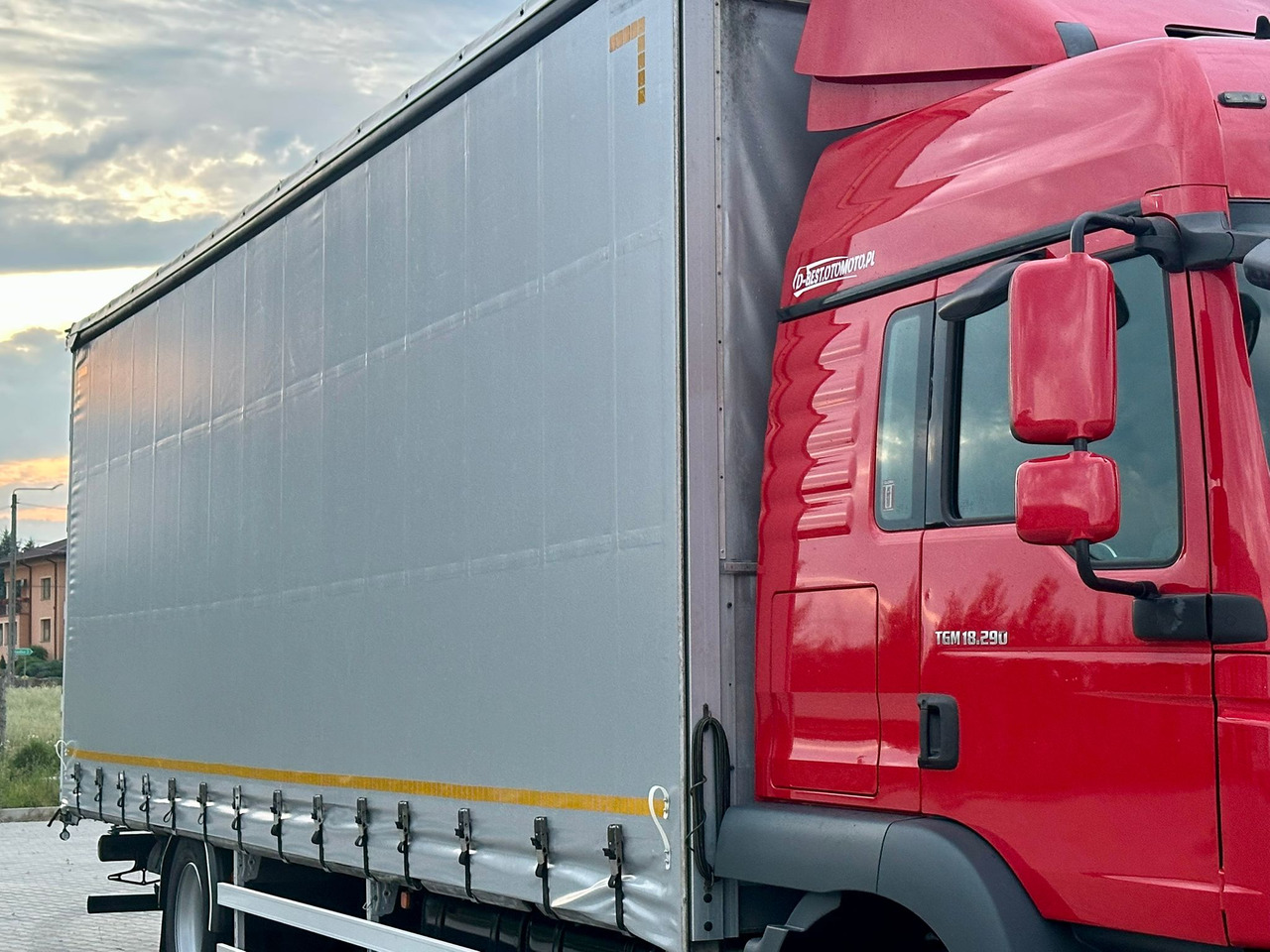 Plachtový nákladní auto MAN TGM 18.290 / FIRANKA / 22 PALETY / AUTOMAT / EURO 6 / SYPIALKA / ŁADOWNOŚĆ 9 700: obrázek 16