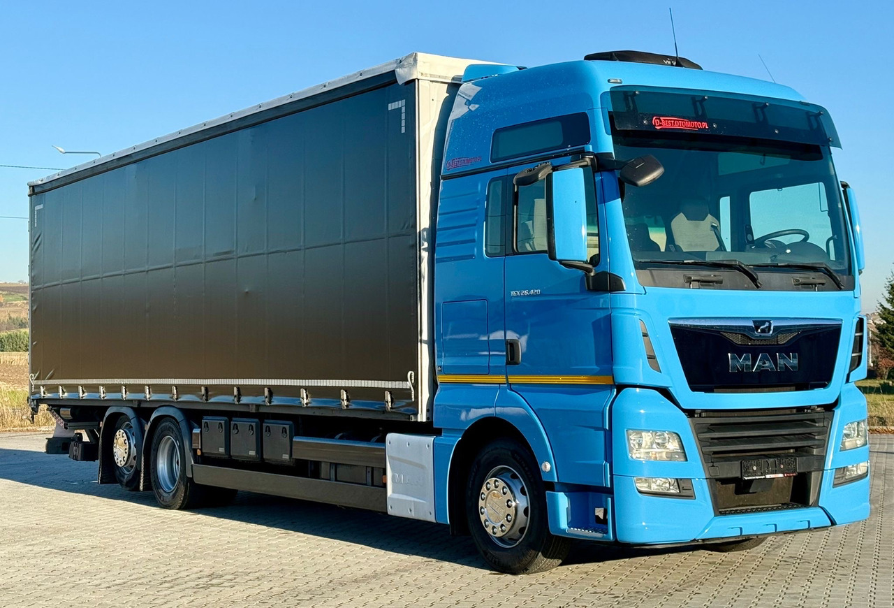 MAN TGX 26.420 / FIRANKA / WINDA / 23 EUROPALETY / 6x2 / AUTOMAT / EURO 6 / OŚ PODNOSZONA / DUŻA KABINA / 2019 ROK - Plachtový nákladní auto: obrázek 1 MAN TGX 26.420 / FIRANKA / WINDA / 23 EUROPALETY / 6x2 / AUTOMAT / EURO 6 / OŚ PODNOSZONA / DUŻA KABINA / 2019 ROK - Plachtový nákladní auto: obrázek 1