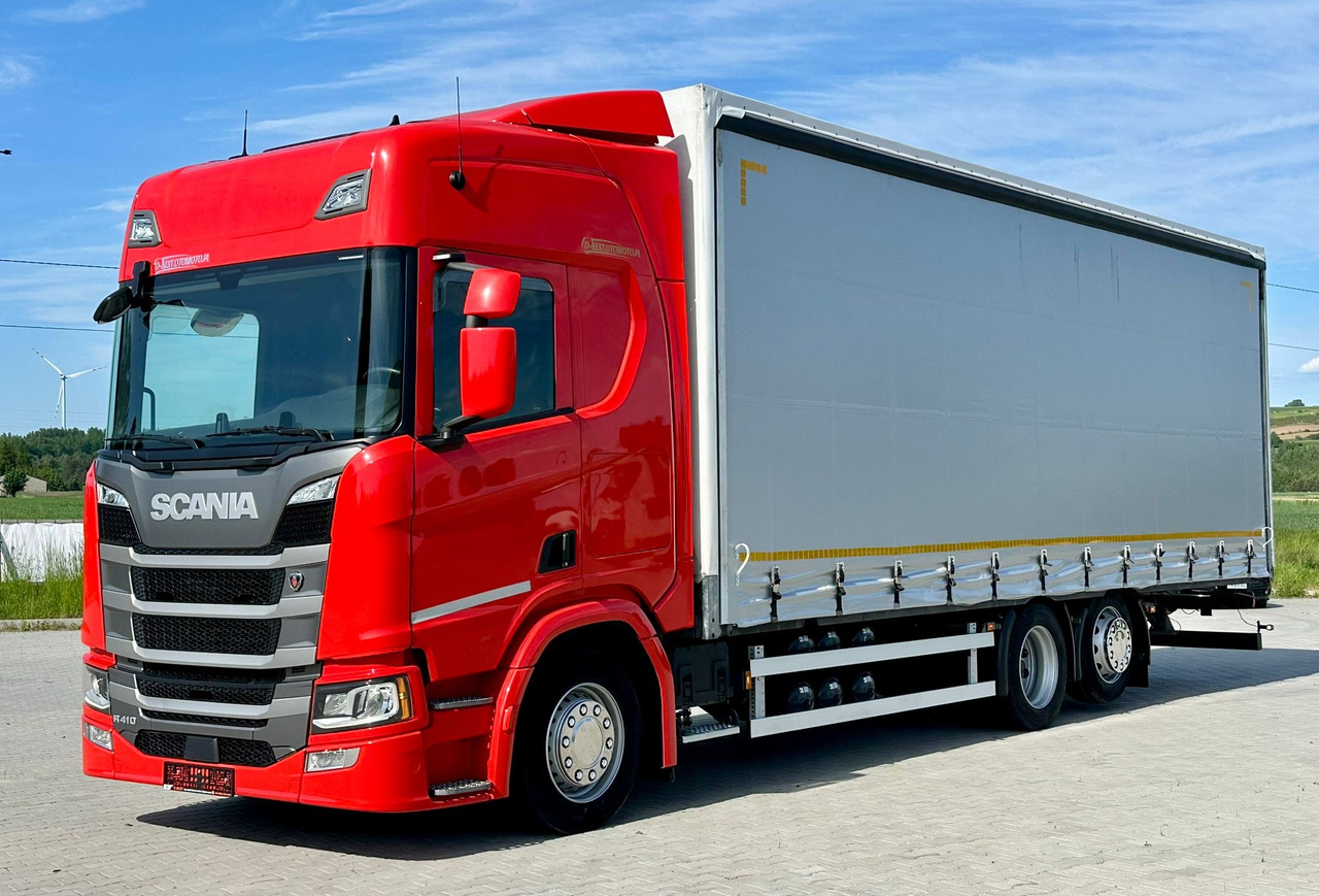 SCANIA R410 / FIRANKA / 21 EUROPALET / 8.5 M DŁUGOŚCI / 6x2 / PODWIESZA - Plachtový nákladní auto: obrázek 2 SCANIA R410 / FIRANKA / 21 EUROPALET / 8.5 M DŁUGOŚCI / 6x2 / PODWIESZA - Plachtový nákladní auto: obrázek 2