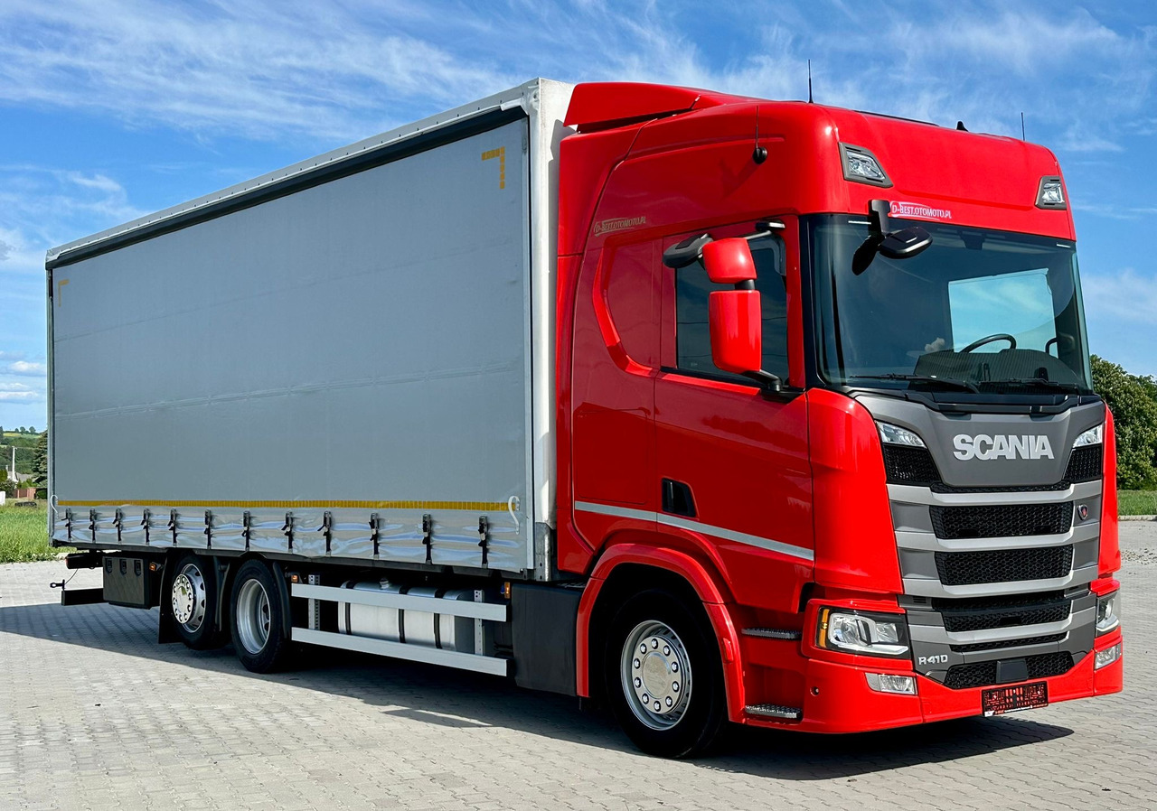 SCANIA R410 / FIRANKA / 21 EUROPALET / 8.5 M DŁUGOŚCI / 6x2 / PODWIESZA - Plachtový nákladní auto: obrázek 1 SCANIA R410 / FIRANKA / 21 EUROPALET / 8.5 M DŁUGOŚCI / 6x2 / PODWIESZA - Plachtový nákladní auto: obrázek 1