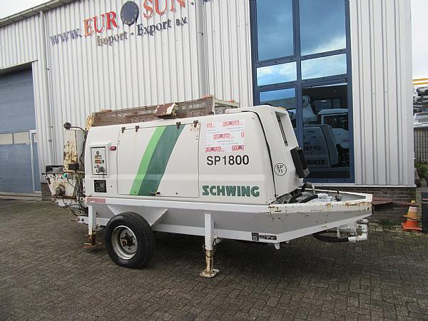 2014 SCHWING SP1800 D 129KW trailer pump - Stacionární čerpadlo betonu: obrázek 1 2014 SCHWING SP1800 D 129KW trailer pump - Stacionární čerpadlo betonu: obrázek 1