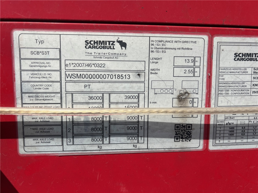 Plachtový návěs SCHMITZ CARGOBULL SCB-S3T TETO ELEVAR: obrázek 11
