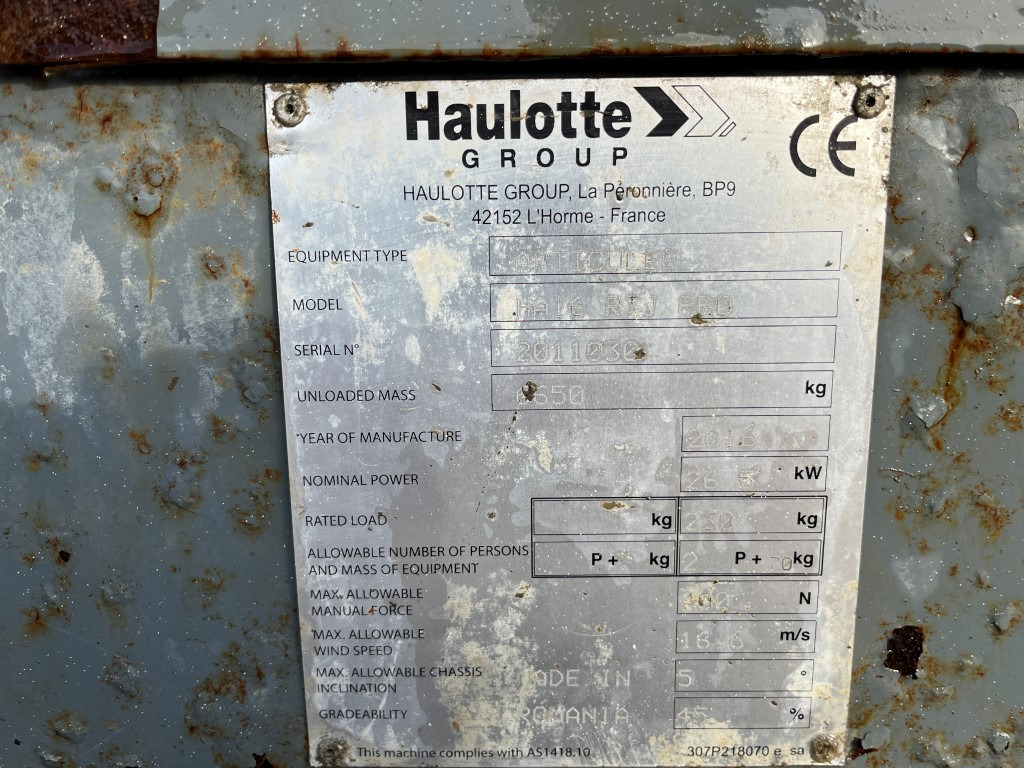 Pracovní plošina HAULOTTE 16 RTJ PRO, 4x4, 3390 mth: obrázek 12