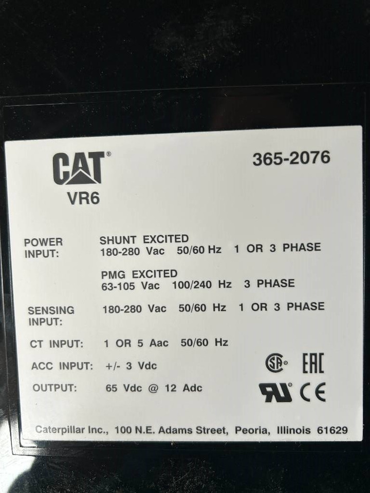 CAT AVR 365-2076 - DPX-25082 - Elektrický systém pro Stavební technika: obrázek 4 CAT AVR 365-2076 - DPX-25082 - Elektrický systém pro Stavební technika: obrázek 4