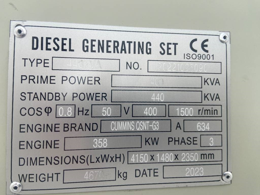 Cummins QSNT-G3 - 440 kVA Generator - DPX-19844 - Elektrický generátor: obrázek 4 Cummins QSNT-G3 - 440 kVA Generator - DPX-19844 - Elektrický generátor: obrázek 4