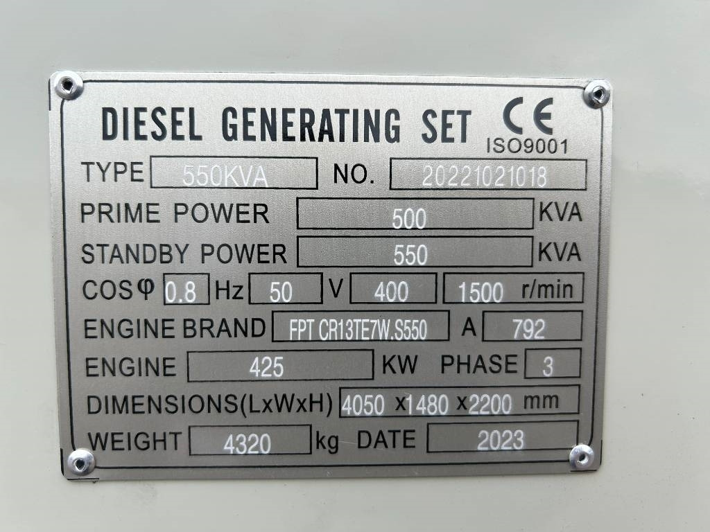 Iveco CR13TE7W - 550 kVA Generator - DPX-19797 - Elektrický generátor: obrázek 4 Iveco CR13TE7W - 550 kVA Generator - DPX-19797 - Elektrický generátor: obrázek 4