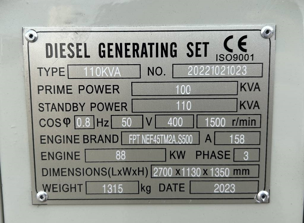 Iveco NEF45TM2A - 110 kVA Generator - DPX-19791 - Elektrický generátor: obrázek 4 Iveco NEF45TM2A - 110 kVA Generator - DPX-19791 - Elektrický generátor: obrázek 4