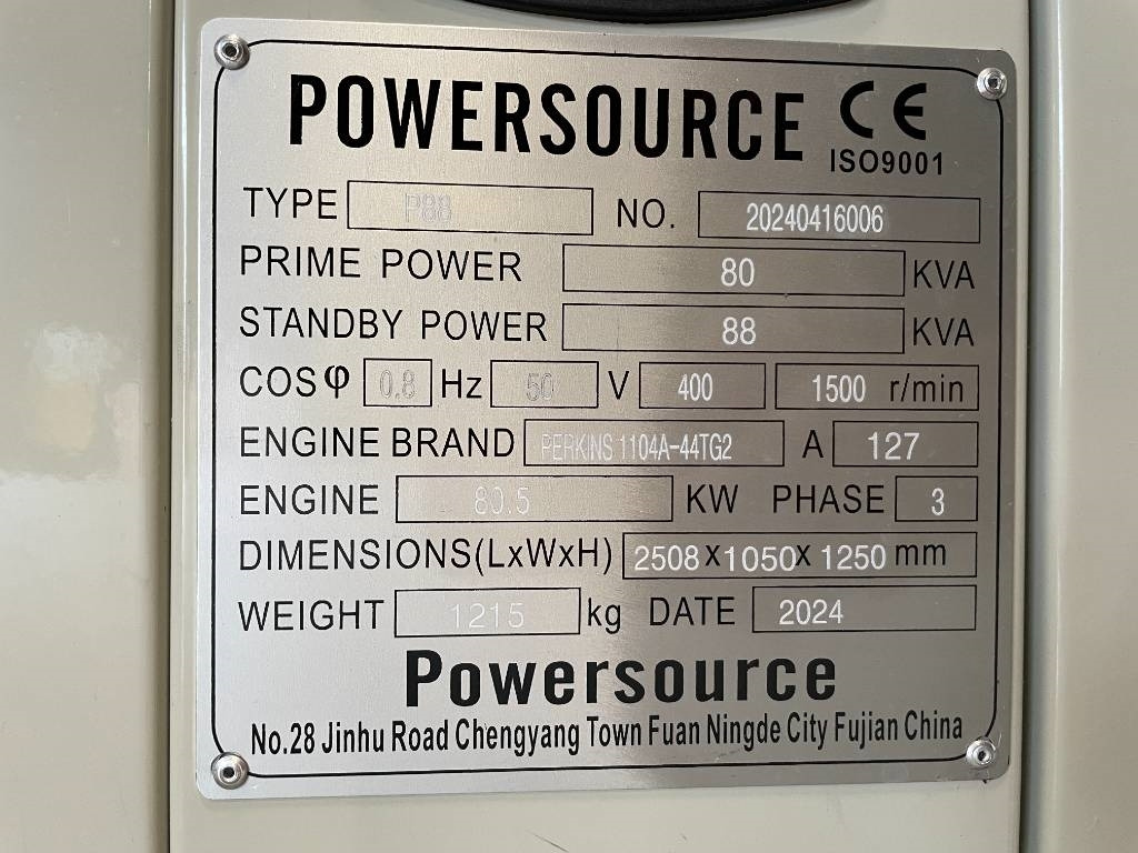 Perkins 1104A-44TG2 - 88 kVA Generator - DPX-19805 - Elektrický generátor: obrázek 4 Perkins 1104A-44TG2 - 88 kVA Generator - DPX-19805 - Elektrický generátor: obrázek 4