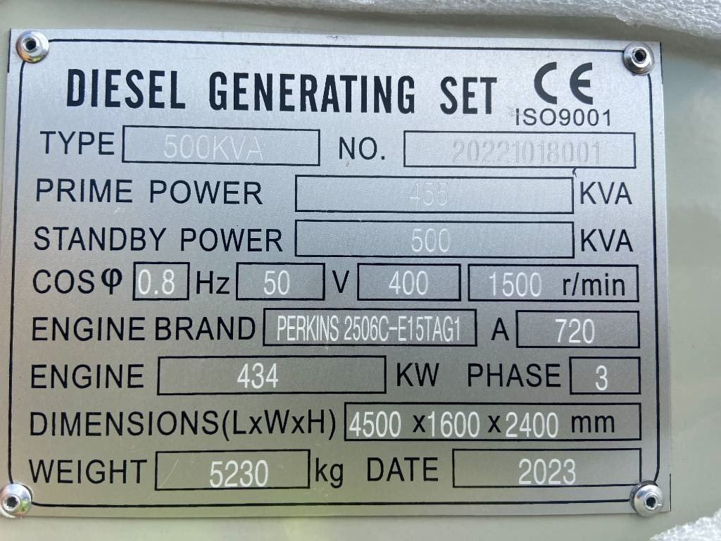Perkins 2506C-E15TAG1 - 500kVA Surplus genset- DPX-19813-6 - Elektrický generátor: obrázek 4 Perkins 2506C-E15TAG1 - 500kVA Surplus genset- DPX-19813-6 - Elektrický generátor: obrázek 4