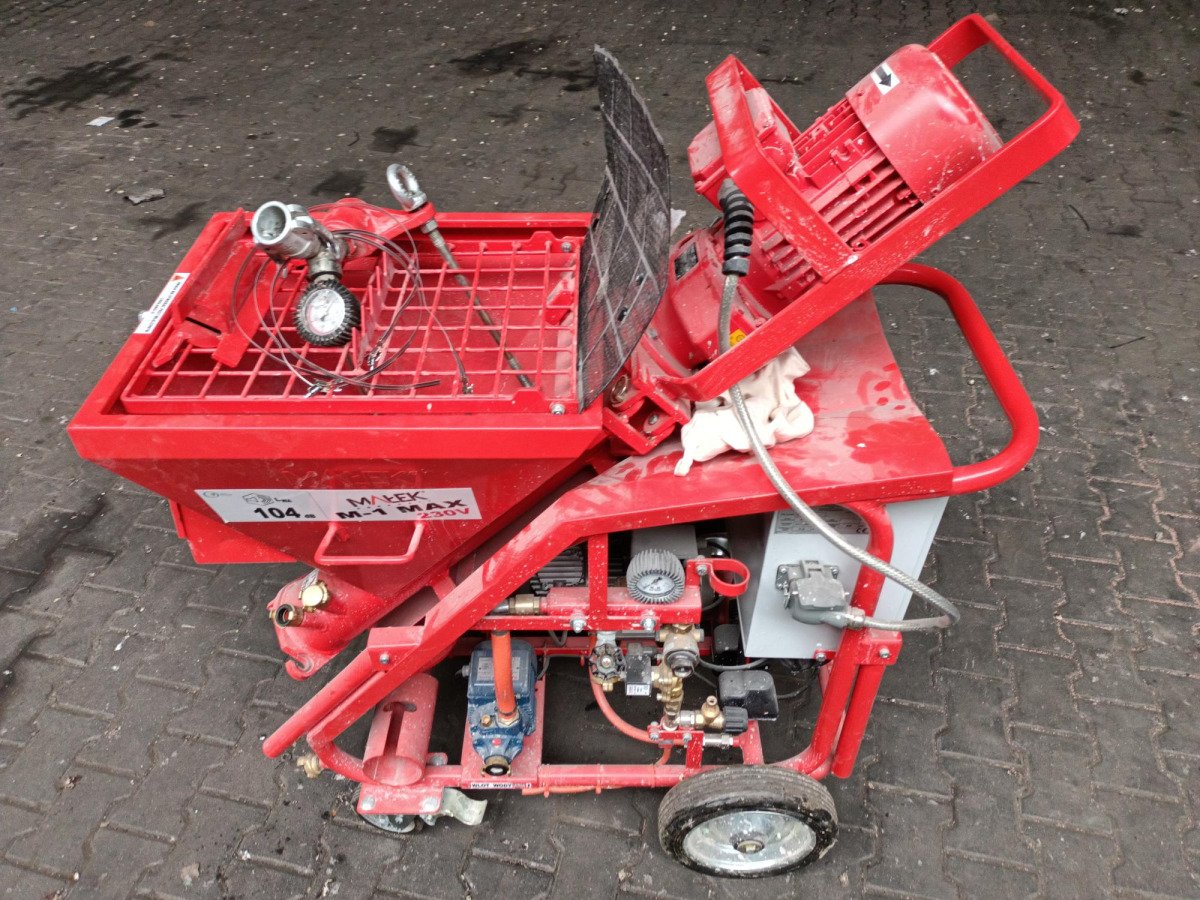 Agregat tynkarski – MAŁEK M-1 MAX – 2022 – 3,6 kW – 40 m zasięg - Stavební zařízení: obrázek 1 Agregat tynkarski – MAŁEK M-1 MAX – 2022 – 3,6 kW – 40 m zasięg - Stavební zařízení: obrázek 1
