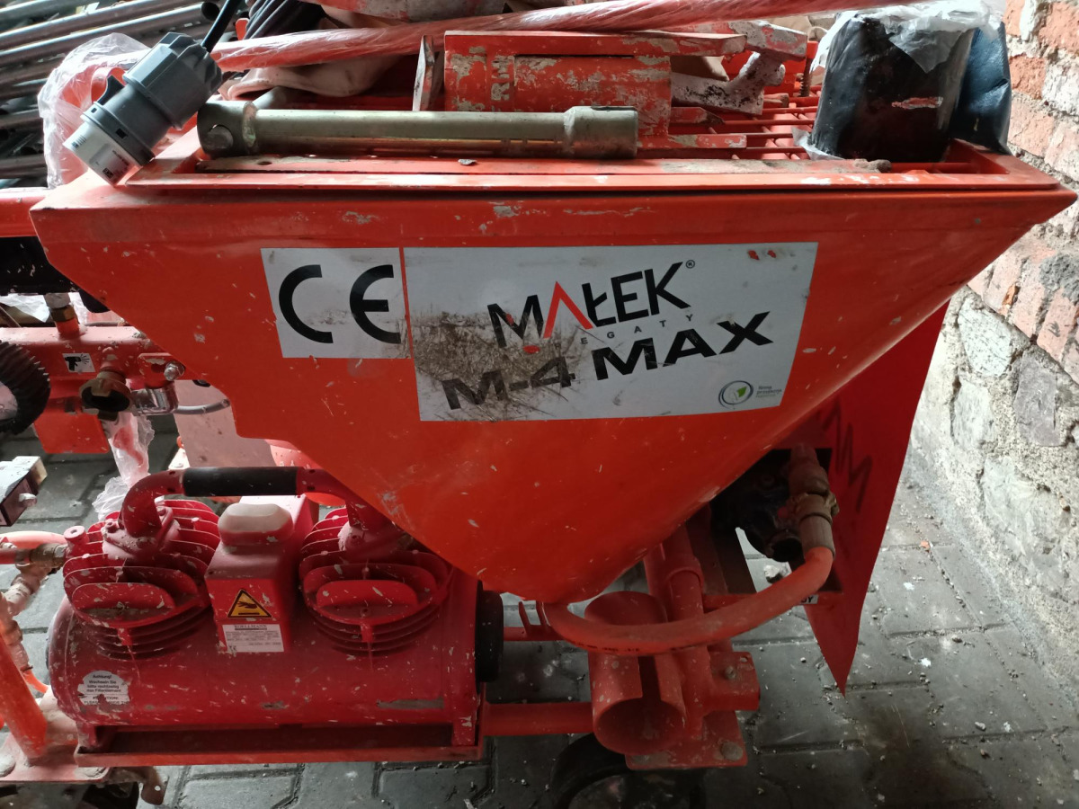 Agregat tynkarski – MAŁEK M-4 MAX – 2023 – 40 bar – do tynków elewacyjnych - Stavební zařízení: obrázek 3 Agregat tynkarski – MAŁEK M-4 MAX – 2023 – 40 bar – do tynków elewacyjnych - Stavební zařízení: obrázek 3