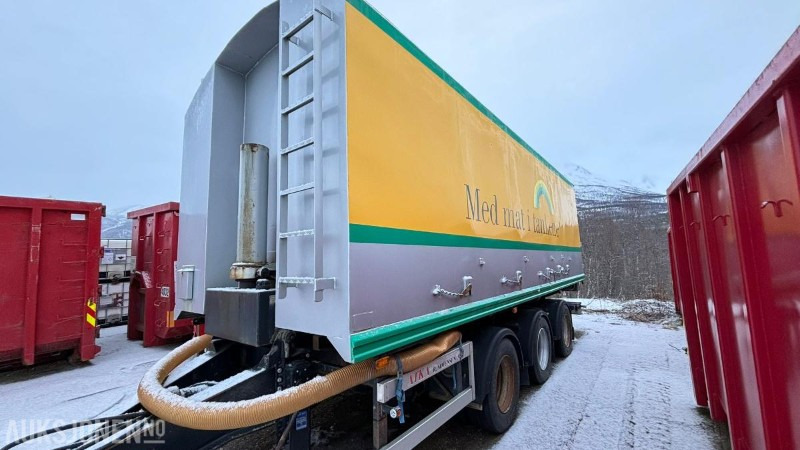 1996 ATKA RSP 24 trippelkjerre med Hillevåg tipp bulktank 6 kammers - Cisternový přívěs: obrázek 1 1996 ATKA RSP 24 trippelkjerre med Hillevåg tipp bulktank 6 kammers - Cisternový přívěs: obrázek 1