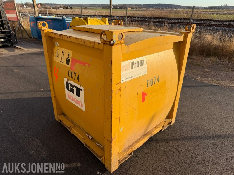 2011 Fuel Proof 1000L dieseltank m/ kran og koblinger - Stavební zařízení: obrázek 3 2011 Fuel Proof 1000L dieseltank m/ kran og koblinger - Stavební zařízení: obrázek 3