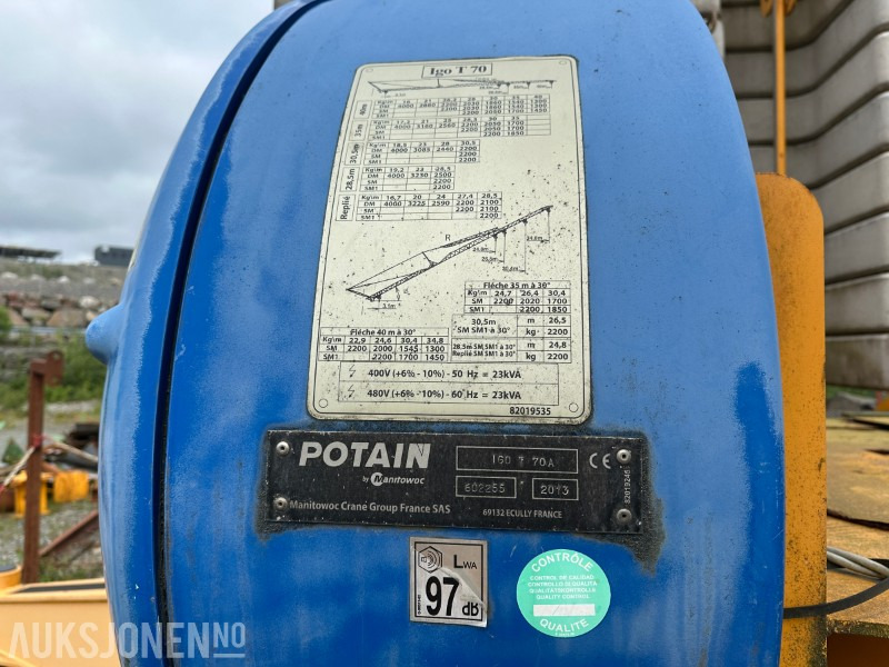 2013 - Potain IGO T70A - Selvreisende Byggekran - Jeřáb: obrázek 5 2013 - Potain IGO T70A - Selvreisende Byggekran - Jeřáb: obrázek 5