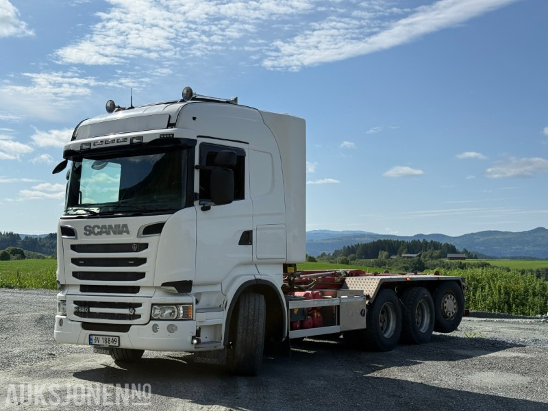 Hákový nosič kontejnerů 2014 Scania R620 8x4 krokbil - JOAB Krok m/ knekk - kranhydraulikk: obrázek 1