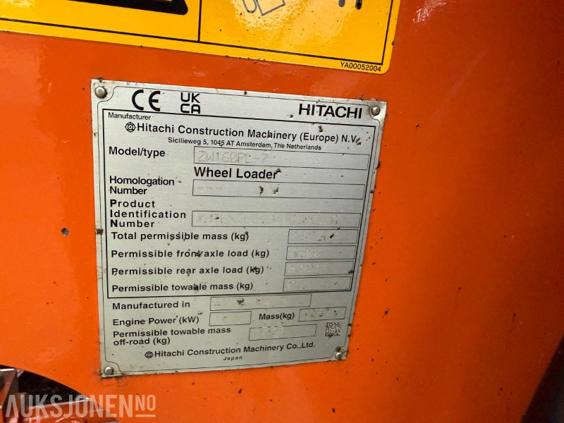 Rýpadlo Hitachi ZW 160PL7 LSD - BM120, skuffm/bolton, hydr. gaffler: obrázek 15 Rýpadlo Hitachi ZW 160PL7 LSD - BM120, skuffm/bolton, hydr. gaffler: obrázek 15