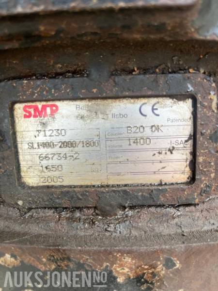 Hydraulisk pusseskuffe på 1400l SMP - Stavební zařízení: obrázek 5 Hydraulisk pusseskuffe på 1400l SMP - Stavební zařízení: obrázek 5