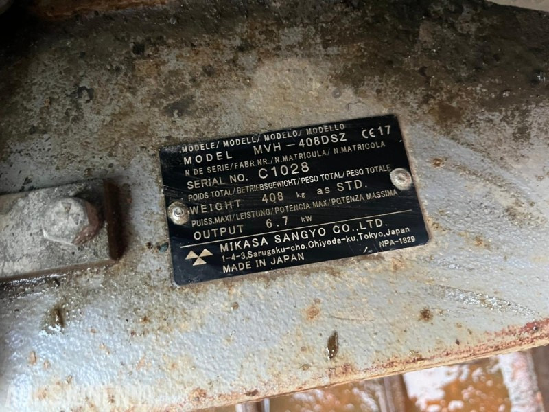 MIKASA MVH-408DSZ KOMPRIMERINGSMASKIN - PLATEVIBRATOR - Válec: obrázek 4 MIKASA MVH-408DSZ KOMPRIMERINGSMASKIN - PLATEVIBRATOR - Válec: obrázek 4