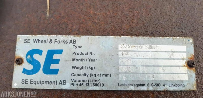 2008 SE Equiqment AB Sweeper 1500mm m/ S60 feste - Příslušenství pro Stavební technika: obrázek 3 2008 SE Equiqment AB Sweeper 1500mm m/ S60 feste - Příslušenství pro Stavební technika: obrázek 3