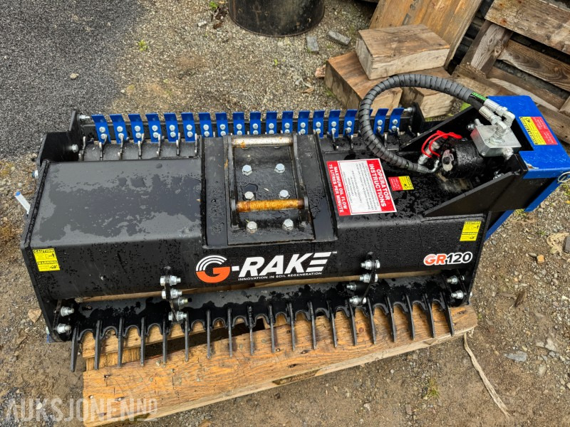 2024 G-rake GR120 hydraulisk rive S30 og S50 feste - Příslušenství pro Stavební technika: obrázek 1 2024 G-rake GR120 hydraulisk rive S30 og S50 feste - Příslušenství pro Stavební technika: obrázek 1