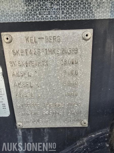 Přívěs 2018 Kel-Berg KIS24-9.990-Rd: obrázek 17