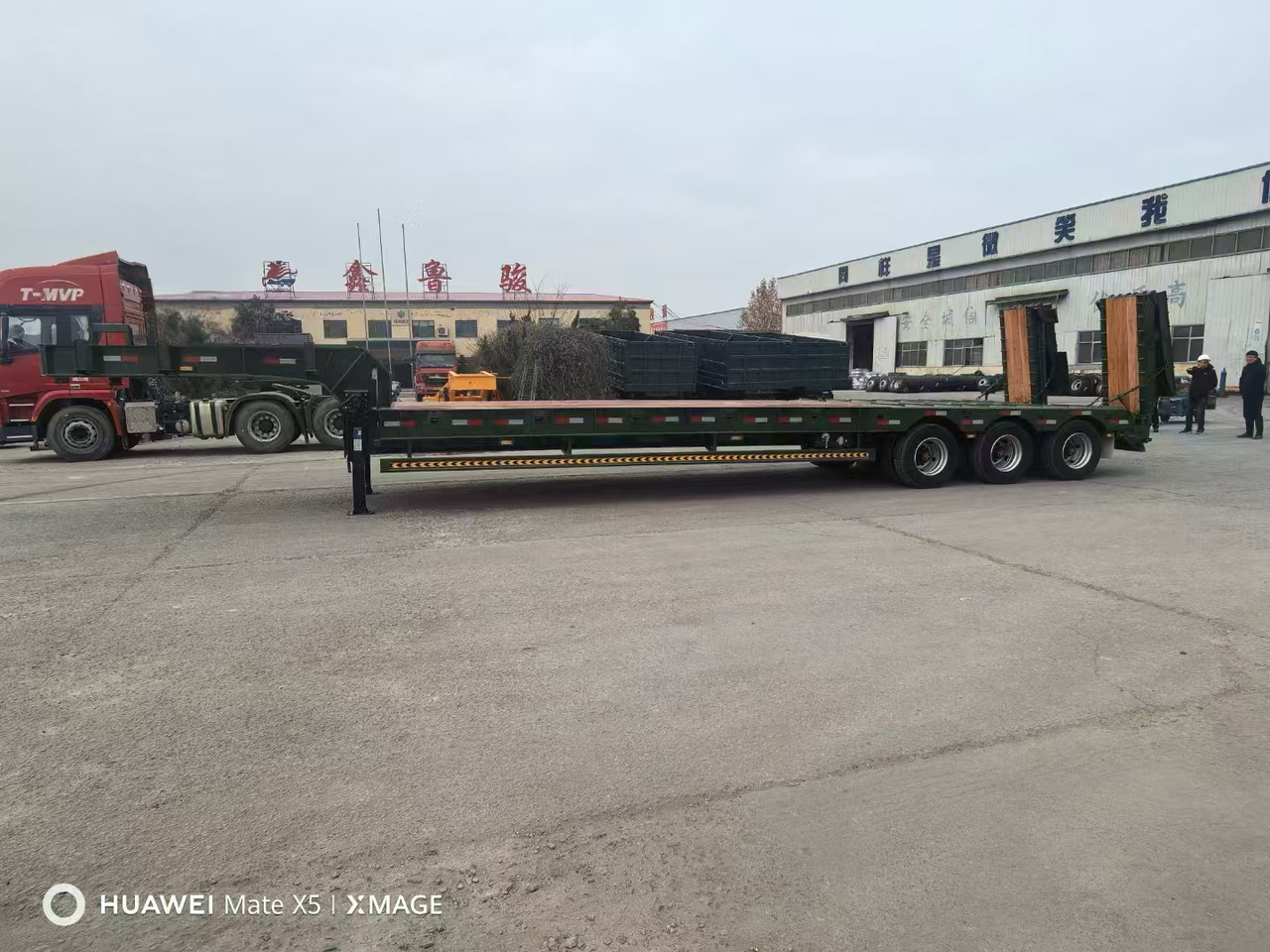 Nový Podvalníkový návěs ZHICHENG Semi Flat Bed Low Bed in Length 8-16m with 3 4 Axles: obrázek 6