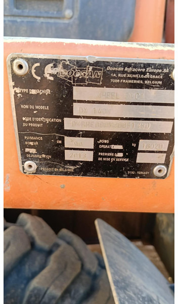 Doosan DX140W-3 *coming soon* - Kolesové rýpadlo: obrázek 2 Doosan DX140W-3 *coming soon* - Kolesové rýpadlo: obrázek 2