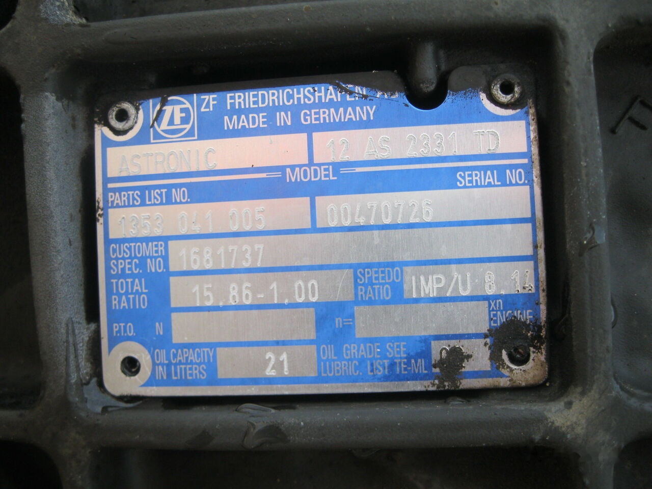 DAF 12AS2331 TD DAF XF 105 - Převodovka pro Nákladní auto: obrázek 2 DAF 12AS2331 TD DAF XF 105 - Převodovka pro Nákladní auto: obrázek 2
