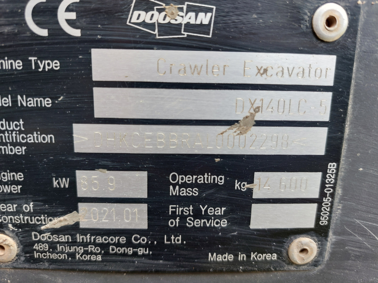 Pásové rýpadlo DOOSAN DX140LC-5: obrázek 11
