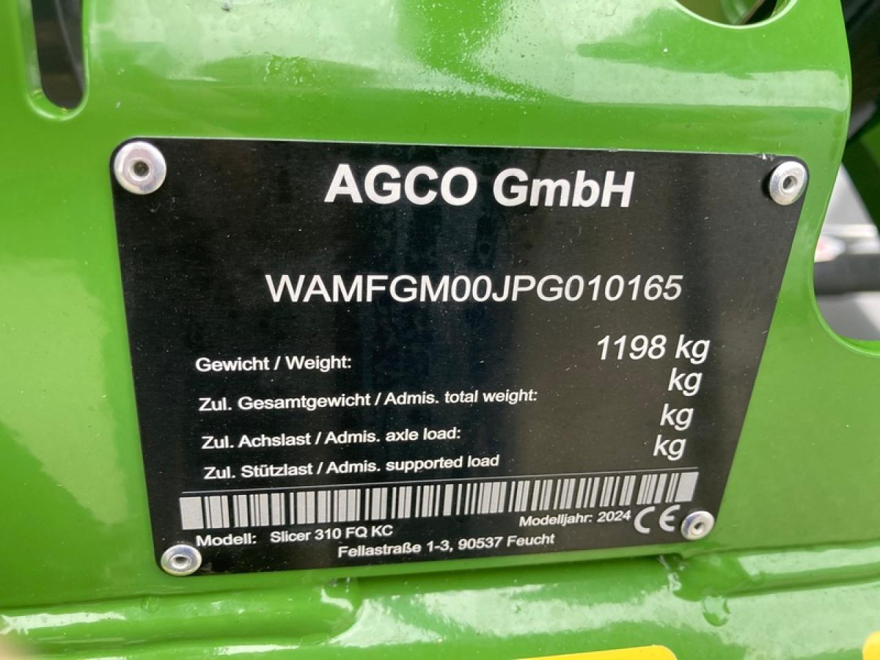 Fendt SLICER 310F - Žací stroj: obrázek 5 Fendt SLICER 310F - Žací stroj: obrázek 5