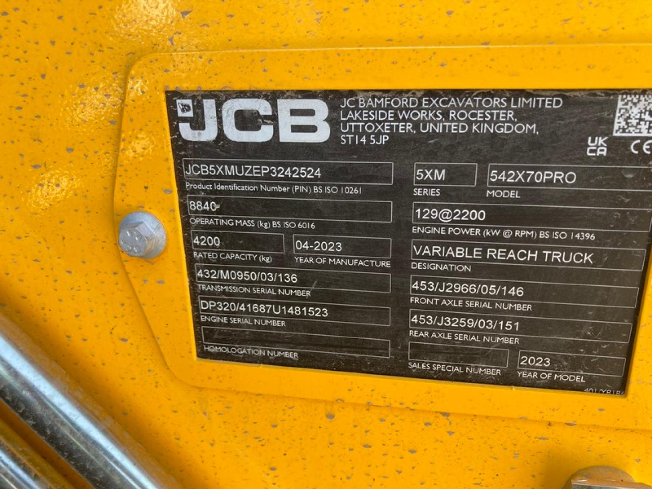 JCB 542-70 AGRI PROAKTION - Teleskopický manipulátor: obrázek 5 JCB 542-70 AGRI PROAKTION - Teleskopický manipulátor: obrázek 5