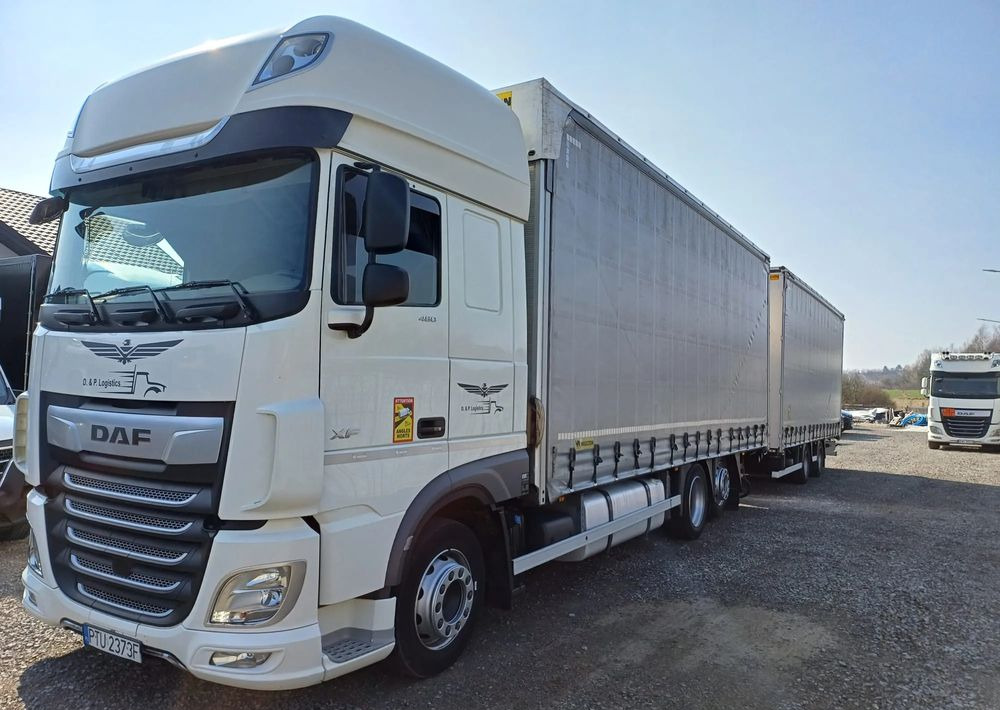 DAF XF 480 SUPER SPACE CAB / ZESTAW TANDEM PRZEJAZDOWY 120m3 - Plachtový nákladní auto: obrázek 1 DAF XF 480 SUPER SPACE CAB / ZESTAW TANDEM PRZEJAZDOWY 120m3 - Plachtový nákladní auto: obrázek 1